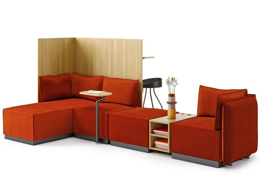 Καλή τιμή Εσωτερικός αισθητικός καναπές με ενσωματωμένο ράφι περιοδικών on-line