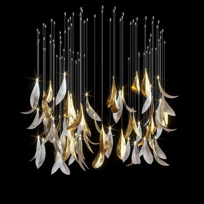 Αγορά Μεταλλικό φύλλο σε σχήμα Custom Lighting Hotel Lobby Main Chandelier Φώτα σκάλας online manufacture