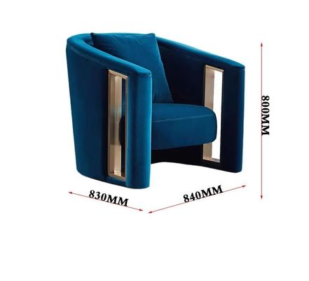 Δημιουργικό Armrest κοίλο βελούδου ιταλικό ύφος εδρών καναπέδων μετάλλων ενιαίο που προσαρμόζεται