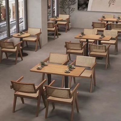 Να δειπνήσει τέφρας επίπλων Bistro καφετεριών εστιατορίων εμπορικό στερεό ξύλινο σύνολο