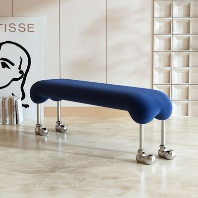 Ξενοδοχείο Velvet Star Bed End Stool Κρέμα Στυλ Σκύλος Stool