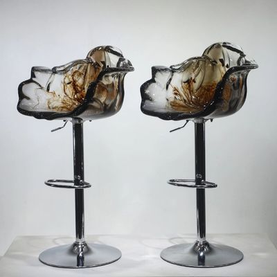 Ανύψωση Senior Εστιατόριο Home Office Bar Chair Πετάλι Διαφανές
